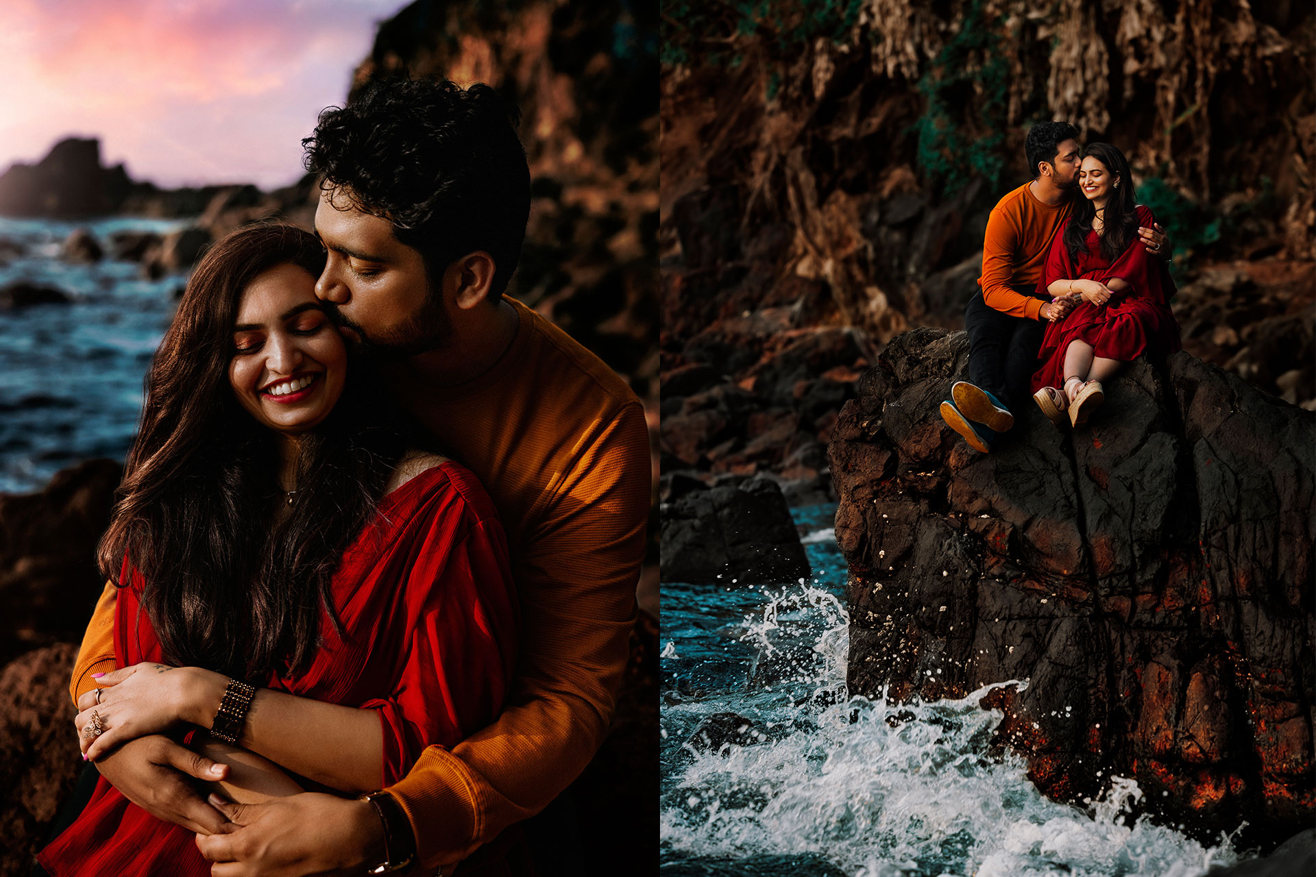 Couples photoshoot at beach in Goa | Candid beach photography in India